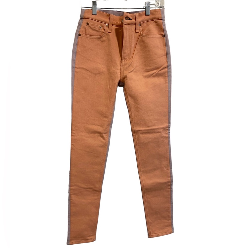 Rag & Bone New York Peach/Lilac Two-Tone High Rise Skinny Jeans Size 24 NWT